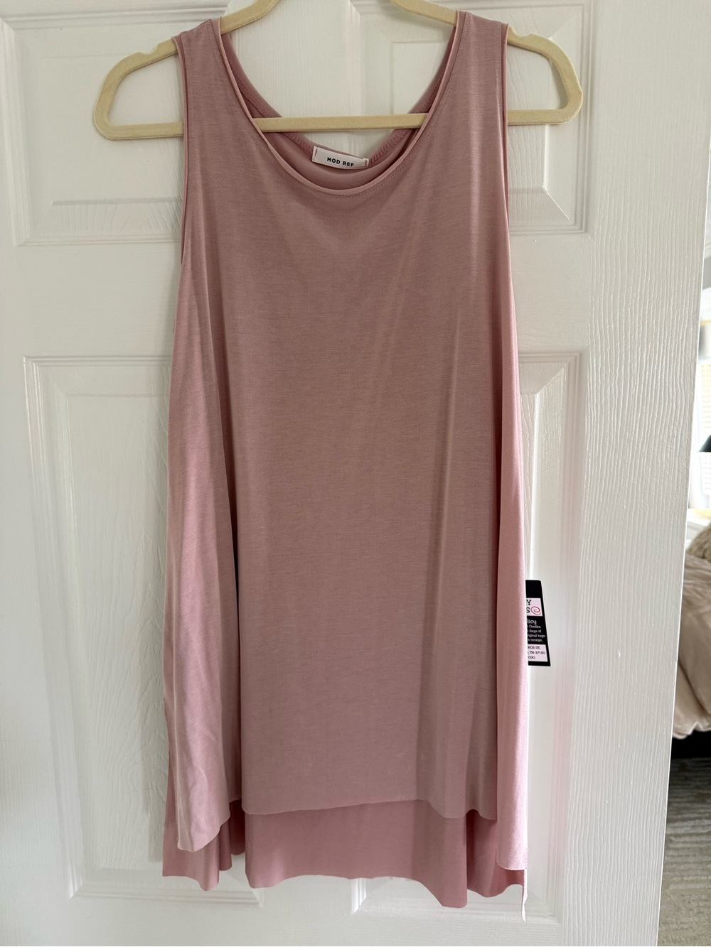 Mod Ref Women's Layered Sleeveless Tank Top in Dusty Pink